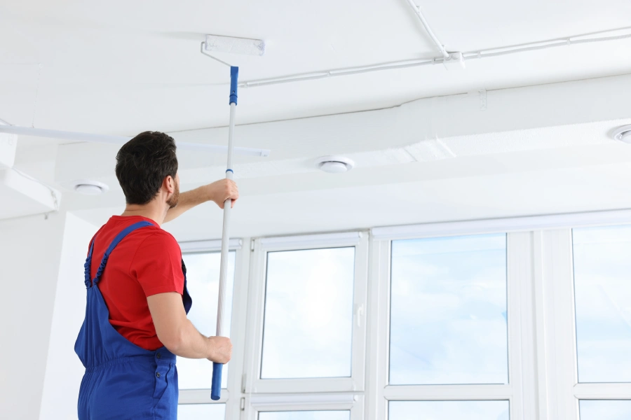 Preparing A Room For Ceiling Painting in Georgetown, DE